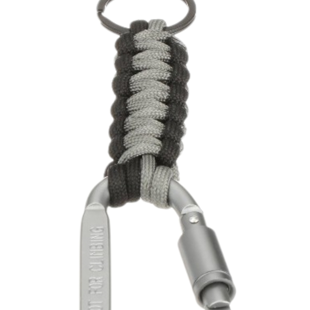 Braided Paracord Keychain with Silver Carabiner - Picture 3 of 4